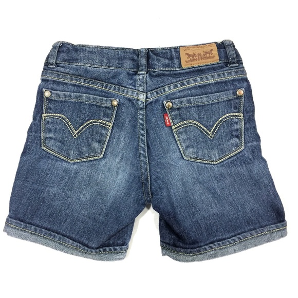 Girls Blue Levi's shorty shorts, Size 5 Regular - Picture 2 of 7